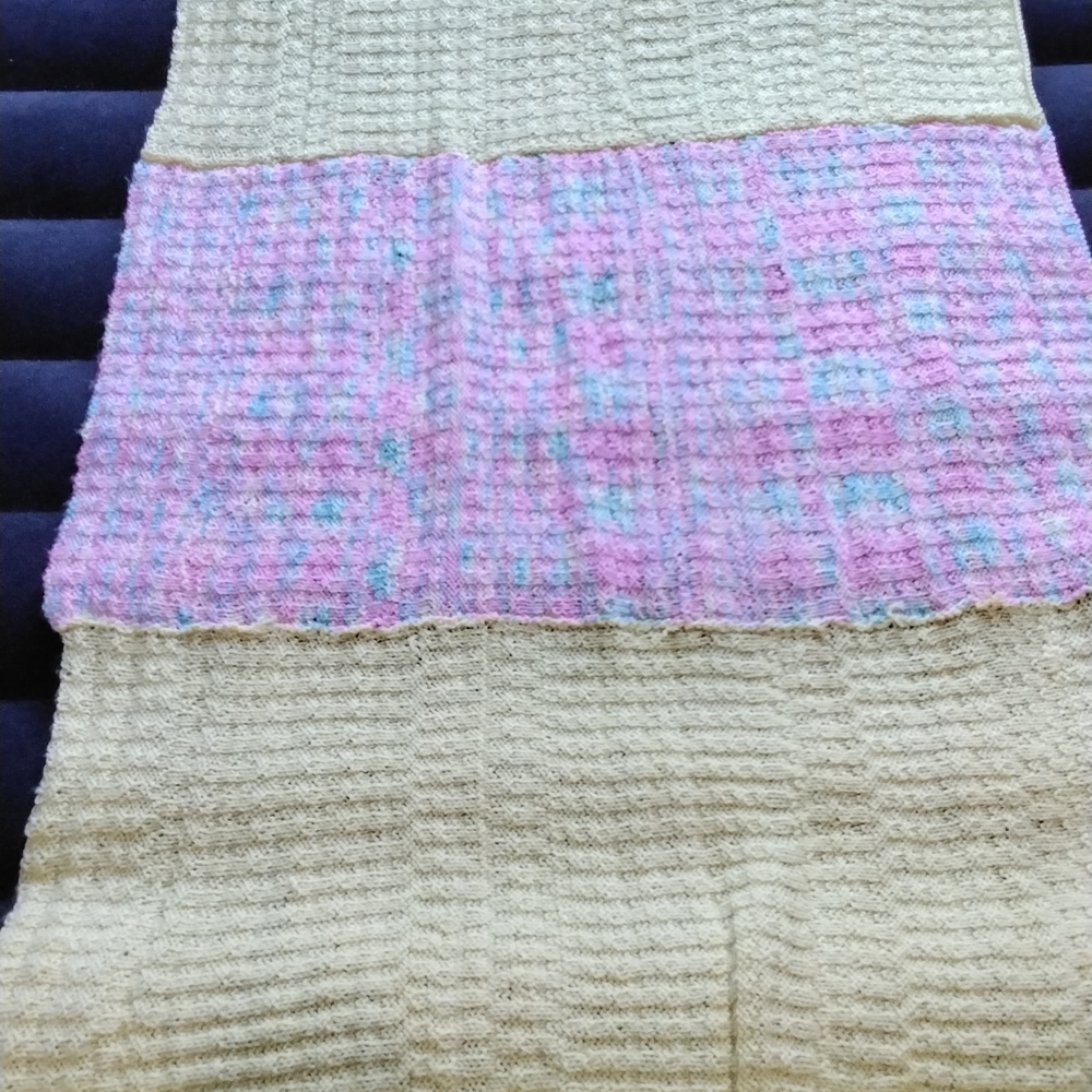 Handmade knit blankets.